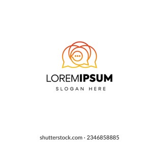 Bubble chat communication logo, conversation logo, chat logo design vector illustration