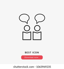 Bubble chat communication sign icon vector, speech  symbol vector illustration for web and mobil app isolated on grey background
