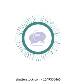 Bubble, chat, communication, speech, talk Glyph Icon. Vector isolated illustration