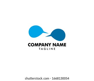 Bubble Chat Concept Logo Design Template Stock Vector (Royalty Free ...