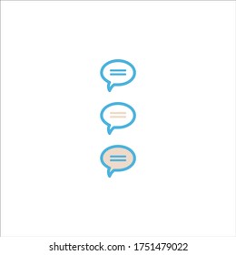 bubble chat conversation icon flat vector logo design trendy illustration signage symbol graphic simple