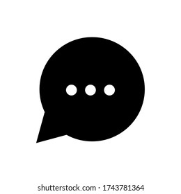 Bubble chat glyph icon design. Communication of social media vector illustration.