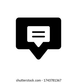 Bubble chat glyph icon design. Communication of social media vector illustration.