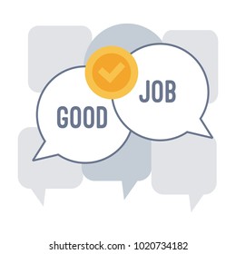 Bubble Chat With Good Job Speech