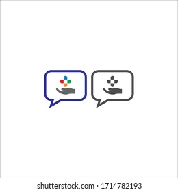 Bubble-Chat-Logo für gesunde Pflege Symbol