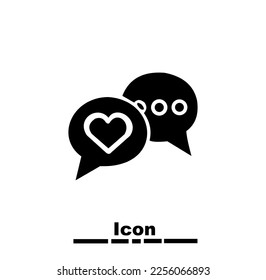 Bubble chat icon in black colour