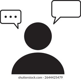 Icono de chat de burbujas. Icono de negocios de burbujas. Icono de discurso de burbuja de comunicación