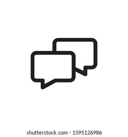 Bubble chat icon. Conversation icon symbol on white background