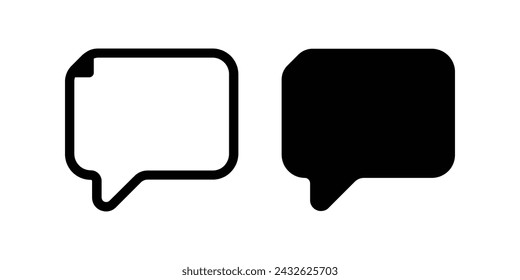 Bubble Chat-Symbol. flache Darstellung des Vektorsymbols