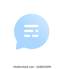 Bubble chat icon flat outline glyph interface
