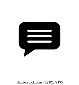 Bubble Chat Icon in glyph oder tiefschwarz Stil.