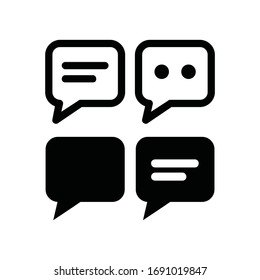Bubble chat icon isolated sign symbol vector illustration