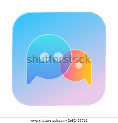 Bubble Chat Icon Liquid Glass