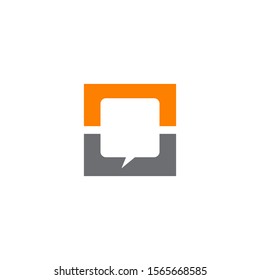 bubble chat icon logo design inspiration vector template