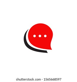 bubble chat icon logo design inspiration vector template