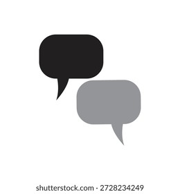 Plantilla aislada del diseño del logotipo del icono del chat de la burbuja