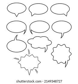 bubble chat icon set illustration design