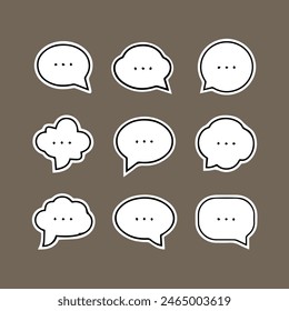 Bubble Chat Icon Set Vector