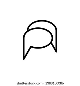 Bubble Chat Icon Simple Thin Line Stock Vector (Royalty Free ...