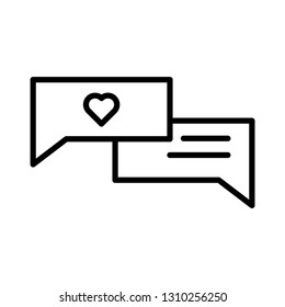 Bubble Chat icon special for Valentines Day.