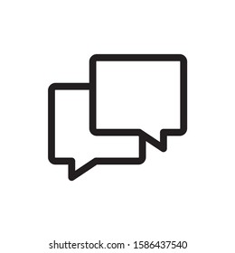 Bubble chat icon symbol on white background