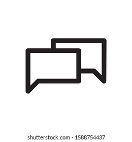Bubble chat icon symbol on white background