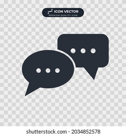 bubble chat icon symbol template for graphic and web design collection logo vector illustration