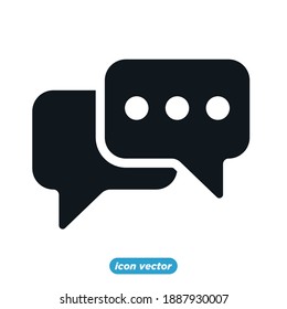 Bubble chat icon template color editable. Message symbol vector illustration for graphic and web design.