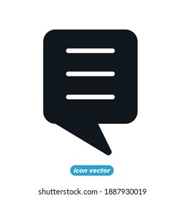 Bubble chat icon template color editable. Message symbol vector illustration for graphic and web design.