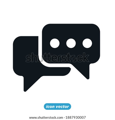 Bubble chat icon template color editable. Message symbol vector illustration for graphic and web design.