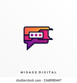 Bubble Chat Illustration Vector Template. Suitable for Creative Industry, Multimedia, entertainment, Educations, Shop, and any related business