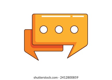 Bubble Chat Interface Sticker Design