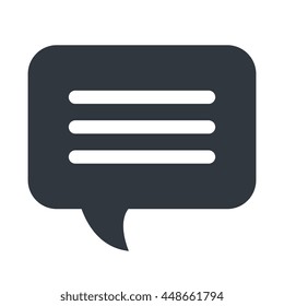 Bubble chat isolated icon in black and white colors, vector illustration.
