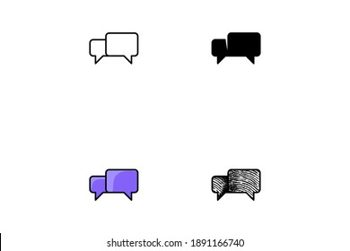 Bubble-Chat einzeln auf weißem Hintergrund, Vektorgrafik