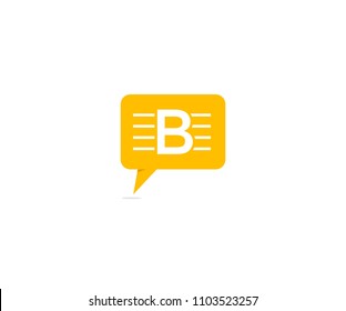 Bubble Chat Letter B Logotype