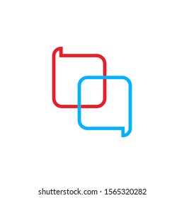 Bubble chat line art icon