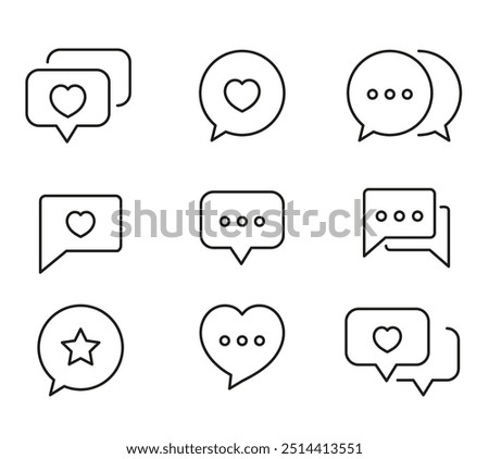 Bubble Chat line icon. Bubble Chat. Speech bubble message icon