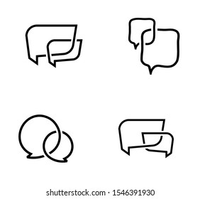 bubble chat logo design inspiration