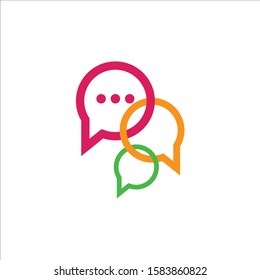 Bubble Chat Logo Design Template