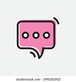 Bubble chat logo design template