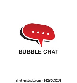 Bubble chat logo design vector template