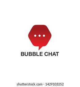 Bubble chat logo design vector template