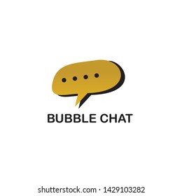 Bubble chat logo design vector template