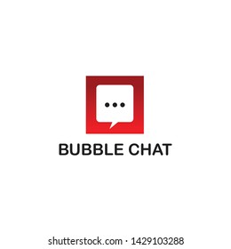 Bubble chat logo design vector template