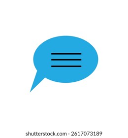 bubble chat logo icon illustration flat
