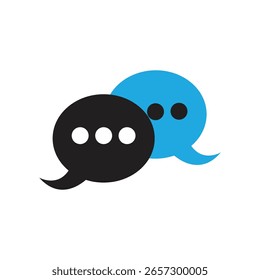 bubble chat logo icon illustration flat