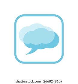 bubble chat logo icon illustration flat