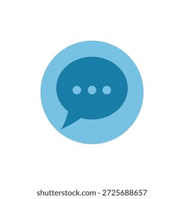 chat de burbujas   Icono de logotipo ilustración plana