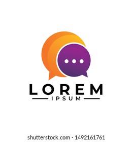 Bubble chat logo icon vector illustration app. consult logotype