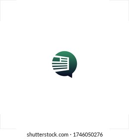 bubble chat logo newspaper design
